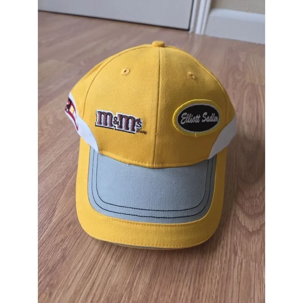 Elliot Sadler #38 Hat Nascar M&M Chase Authentics Robert Yates Cap Yellow Brown